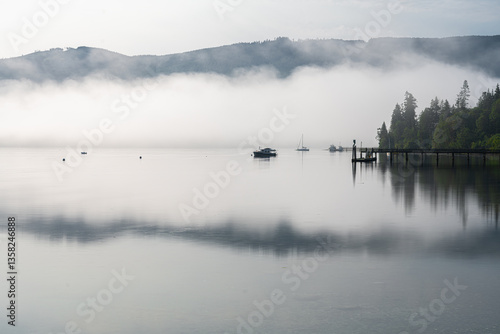 Obraz na płótnie Sequim Bay Early Morning in Fall, WA w salonie