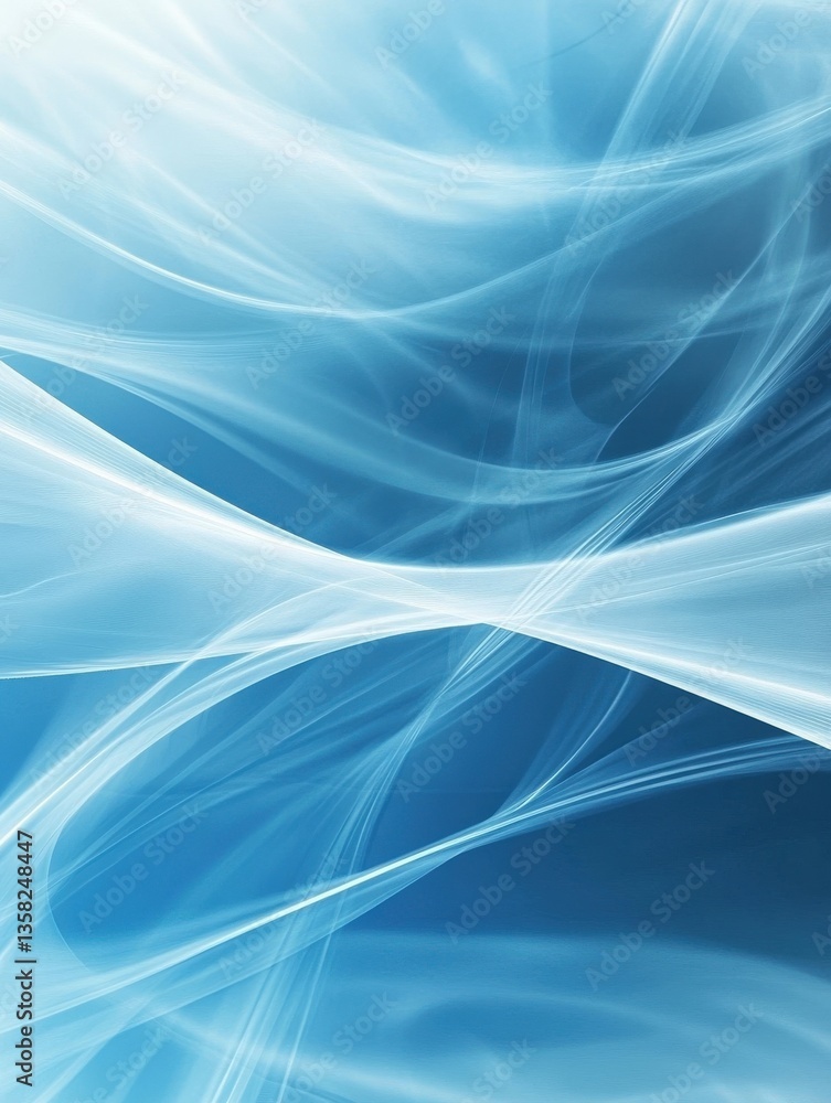 Naklejka premium A dynamic blue abstract design with flowing lines and curves