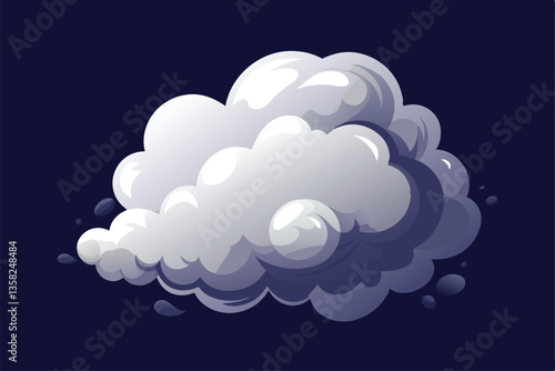 Delicate white fog obscures part of a dark background, creating a mysterious and serene atmosphere, White fog or smoke on dark copy space background