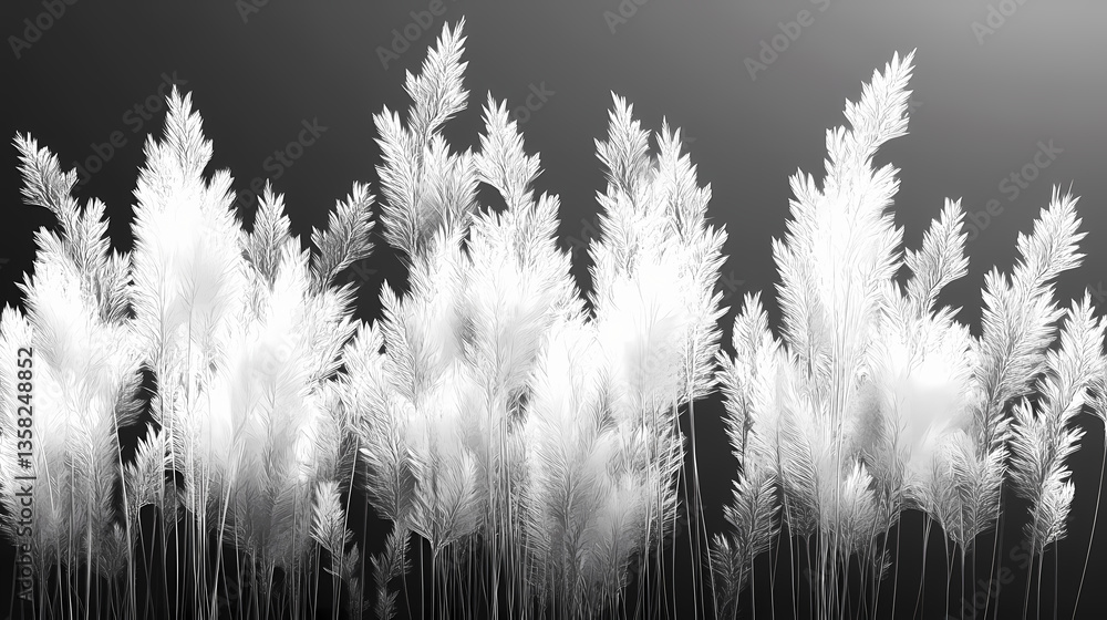 Fototapeta premium Fractal glass gradient texture. reed vertical lines patterned glass, overlay with transparent background. universal monochrome black background stylish gradient. Monochrome Fragments. Illustration