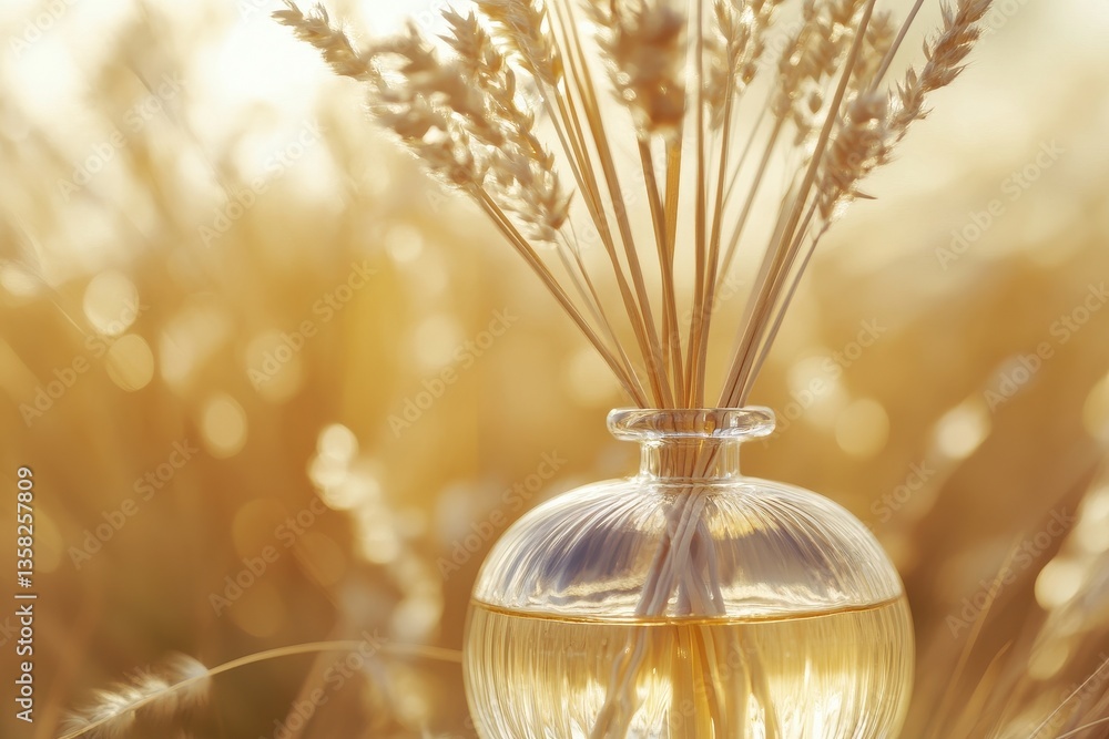 Fototapeta premium Golden Hour Wheat Field Reed Diffuser Aroma.