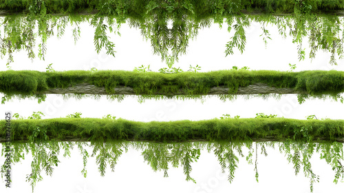 Isolated Background Foliage Green Plant Leaf Hanging Decoration Wood