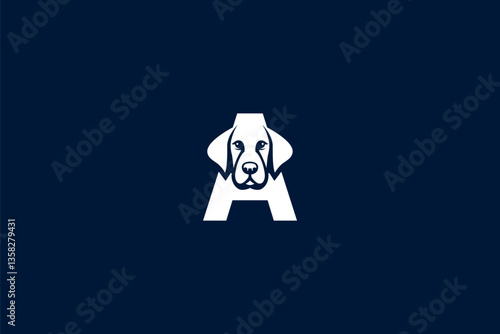 A bold letter "A" with a loyal and friendly dog face. this logo exudes trust, companionship, and reliability