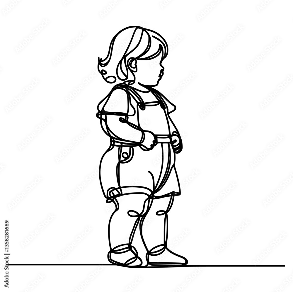 Playful child stick figure doodle simple hand drawn vector Playful child stick figure doodle simple hand drawn vector