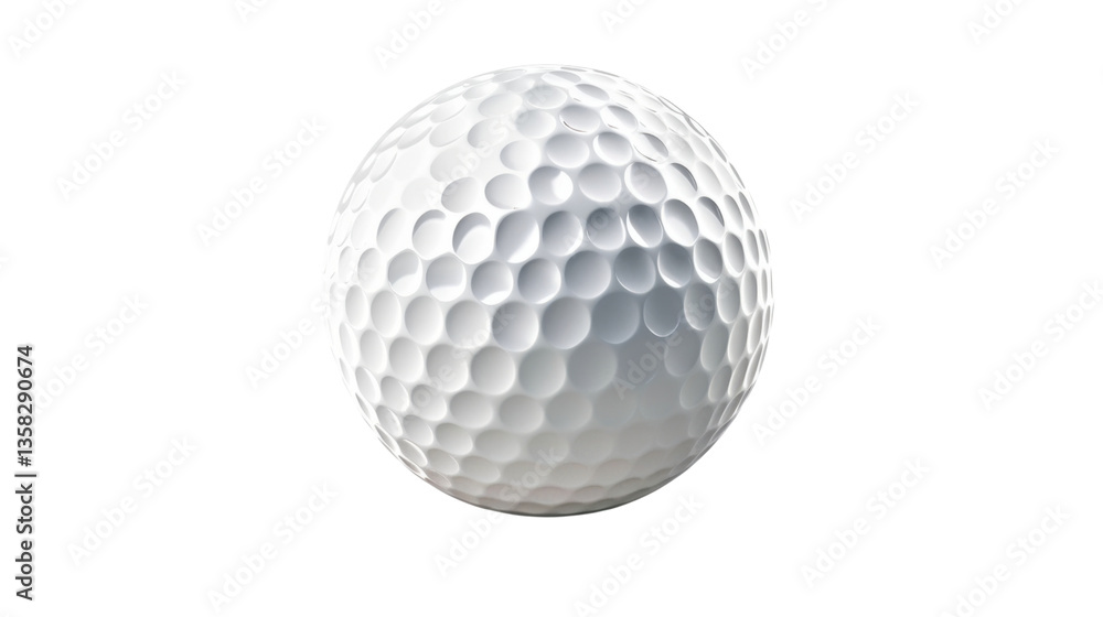White golf ball isolated on transparent background with copy space White golf ball isolated on transparent background with copy space