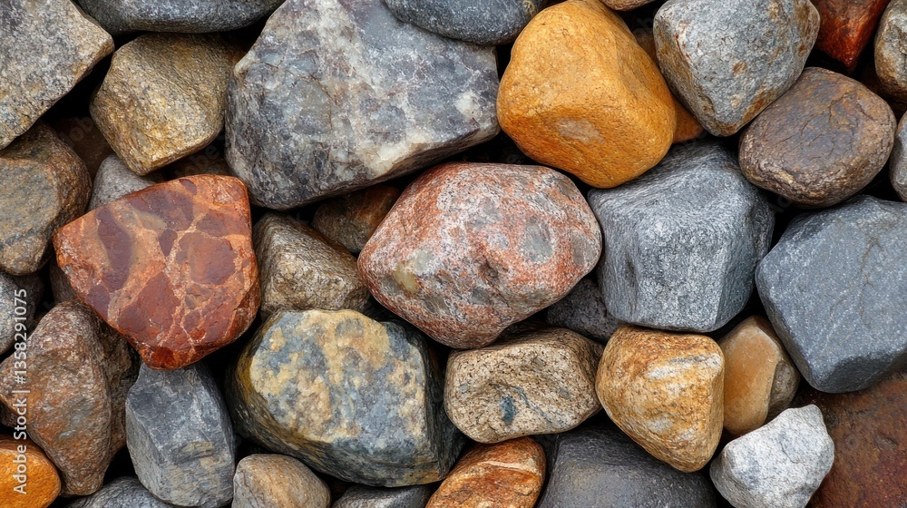 Collection of Colorful River Rocks Collection of Colorful River Rocks