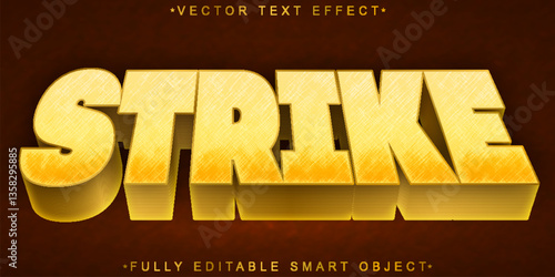 Strike Vector Fully Editable Smart Object Text Effect