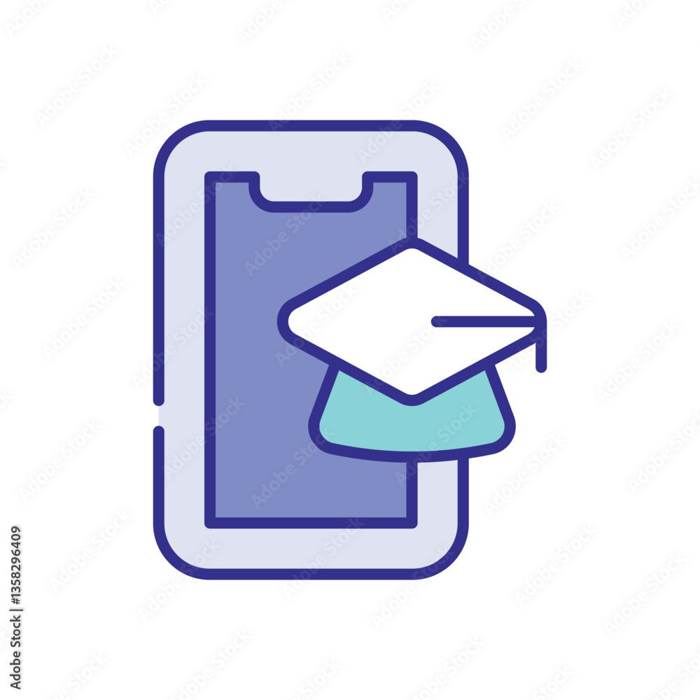 Education Apps icon vector stock illustration Education Apps icon vector stock illustration