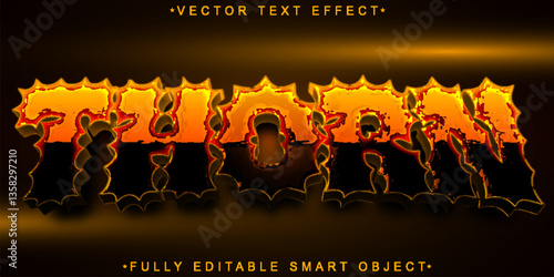 Thorn Vector Fully Editable Smart Object Text Effect