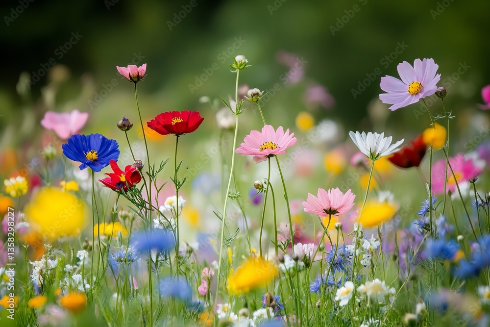 Obraz premium red flowers in the field