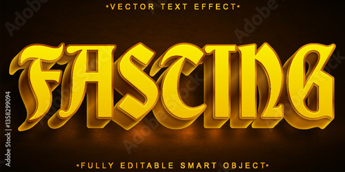 Fasting Vector Fully Editable Smart Object Text Effect