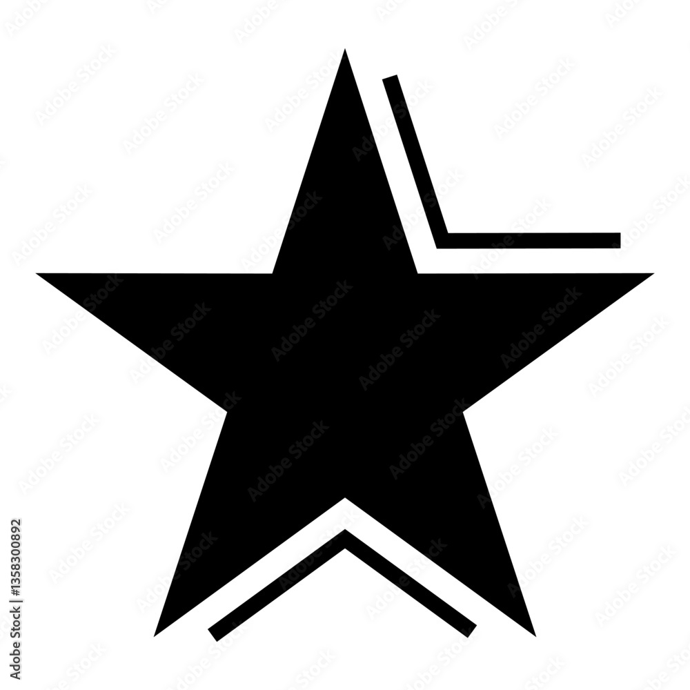 Fototapeta premium Creative star icon with trendy variation