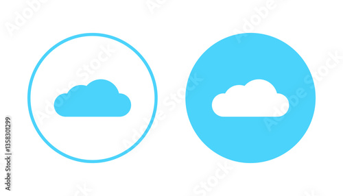Cloud icon vector. cloud sign and symbol
