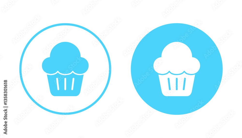 Cup cake icon vector. Cup cake sign and symbol Cup cake icon vector. Cup cake sign and symbol