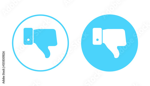 Dislike icon vector. dislike sign and symbol. Hand with thumb down