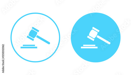 Gavel icon vector. judge gavel sign and symbol. law icon. auction hammer
