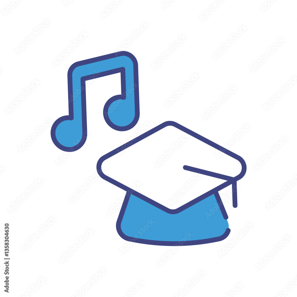 Music Education icon vector stock illustration Music Education icon vector stock illustration