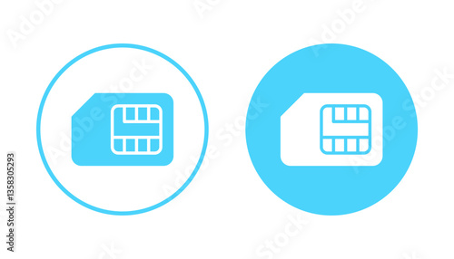 Sim card icon vector. dual sim card sign and symbol