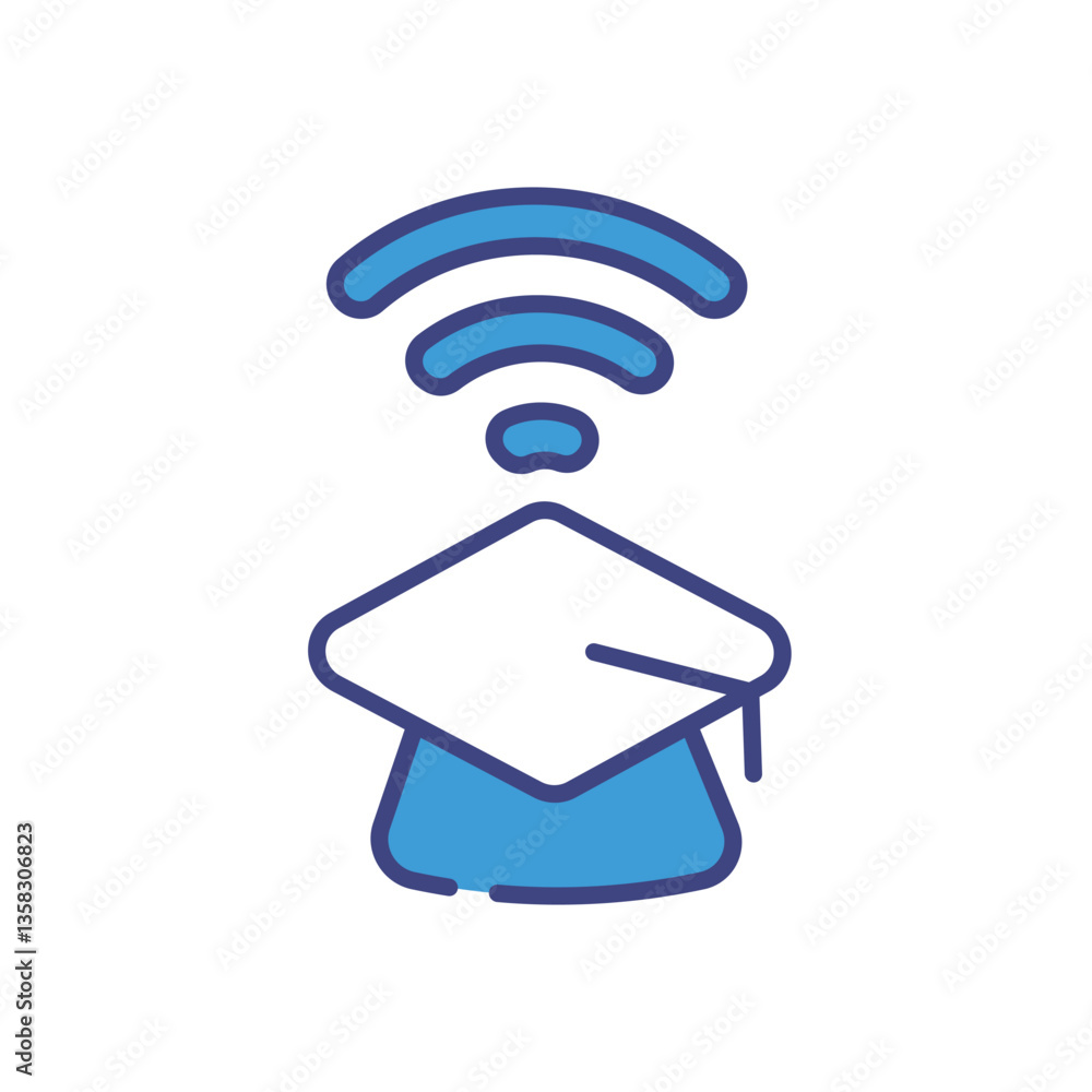 Online Learning icon vector stock illustration Online Learning icon vector stock illustration