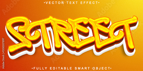 Graffiti Street Artist Vector Fully Editable Smart Object Text Effect