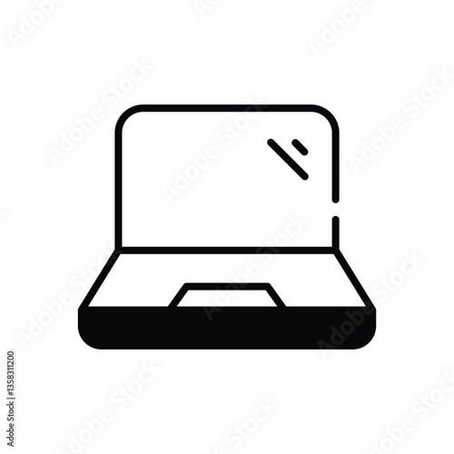 Laptop icon vector stock illustration