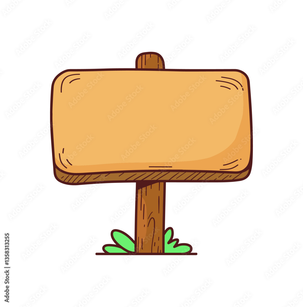 Wooden sign board
