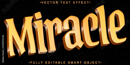 Miracle Vector Fully Editable Smart Object Text Effect