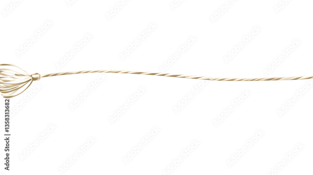Isolated Gold Tassel Decorative Element a Golden Fringe on White Backdrop Isolated Gold Tassel Decorative Element a Golden Fringe on White Backdrop