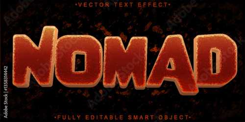 Nomad Vector Fully Editable Smart Object Text Effect
