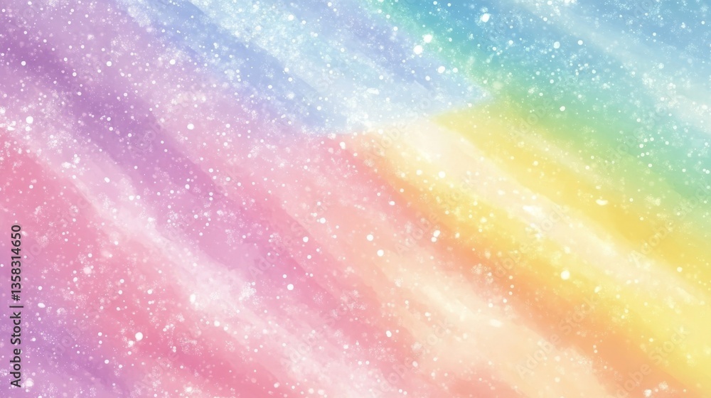 Fototapeta premium Pastel Rainbow Glitter Background