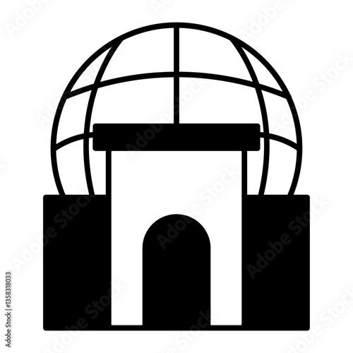 Planetarium black icon