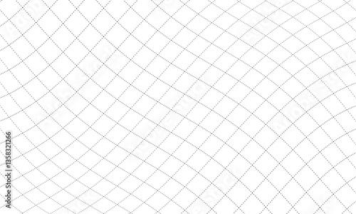 ゆらりと歪んだ波に沿った方眼のます目