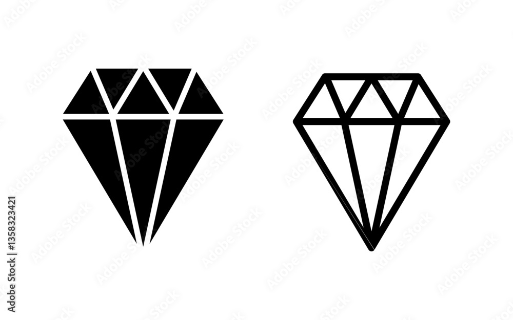Diamond icon vector illustration. diamond gems sign and symbol Diamond icon vector illustration. diamond gems sign and symbol