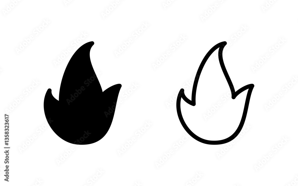 Fire icon vector illustration. fire sign and symbol Fire icon vector illustration. fire sign and symbol