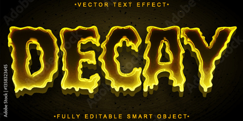 Decay Vector Fully Editable Smart Object Text Effect