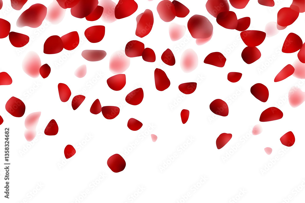 Isolated Background Red Rose Petals Transparently Falling Flowers Floral Isolated Background Red Rose Petals Transparently Falling Flowers Floral