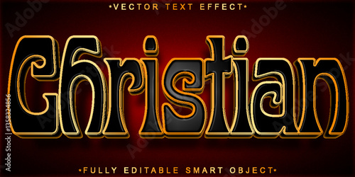 Christian Vector Fully Editable Smart Object Text Effect