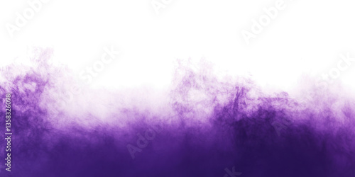 Purple smoke cloud fog dust isolated on transparent background. Colorful smoke smog misty fog steam explosion special effect. Smoke texture for Compositing, covering, overlay, design elements, PNG

