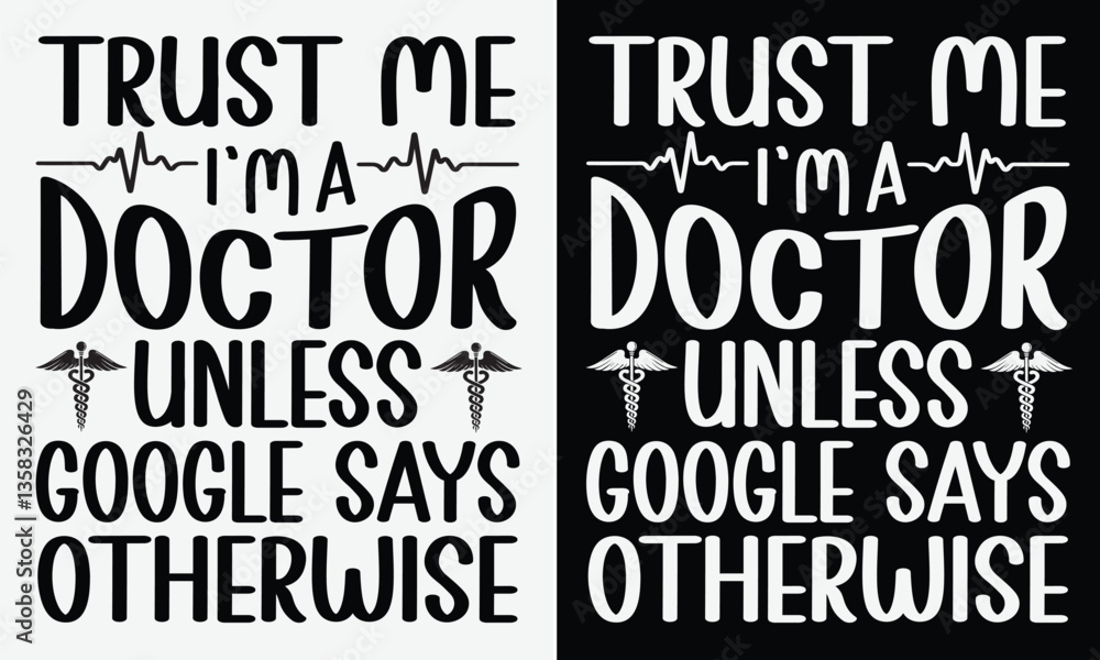 Fototapeta premium Doctor t shirt design, doctor's day t shirt, Happy doctor's day typography t shirt. Hand-Drawn Lettering phrase, Calligraphy typography.