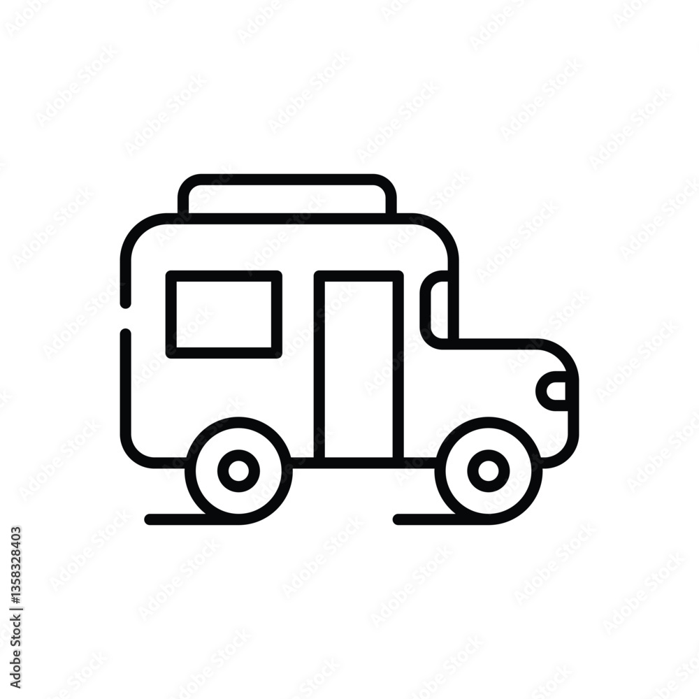 School Bus icon vector stock illustration School Bus icon vector stock illustration