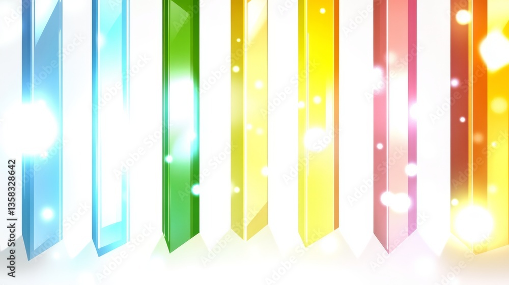 Obraz premium Colorful Abstract Geometric Stripes Background