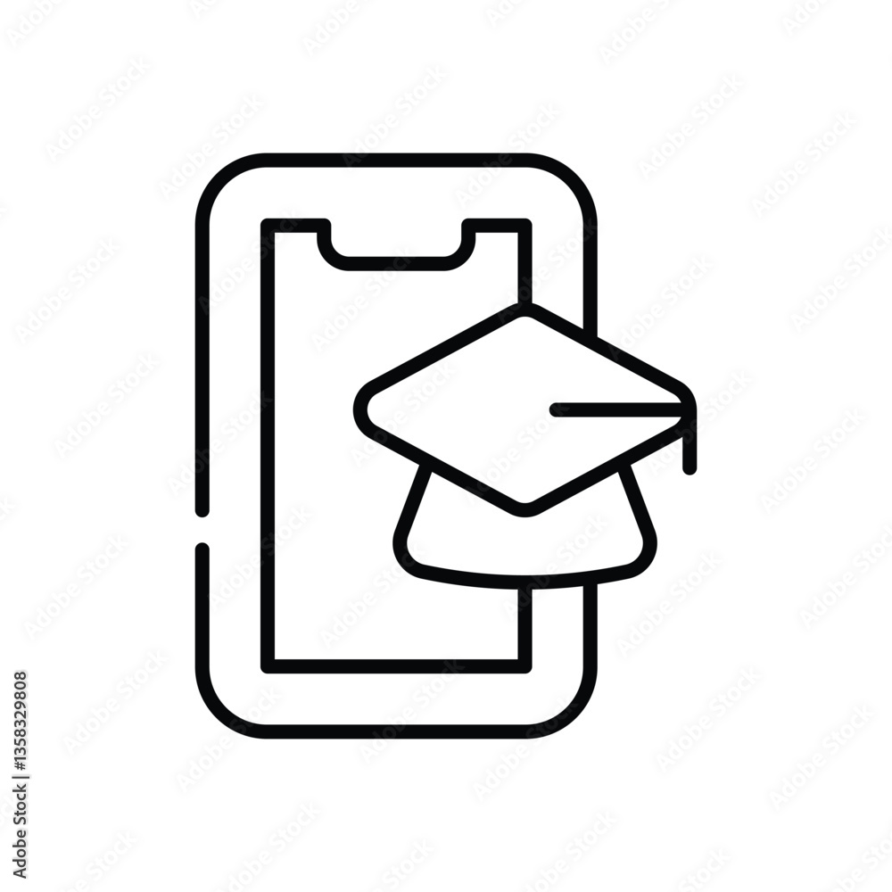 Education Apps icon vector stock illustration Education Apps icon vector stock illustration