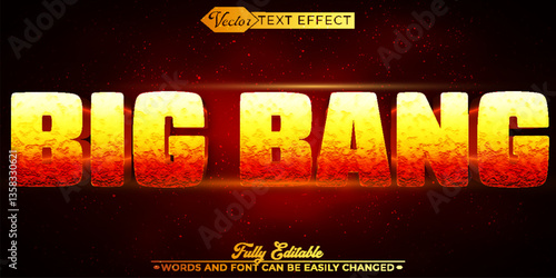 Big Bang Vector Editable Text Effect Template