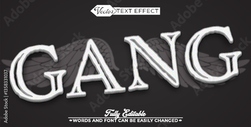 Gang Vector Editable Text Effect Template