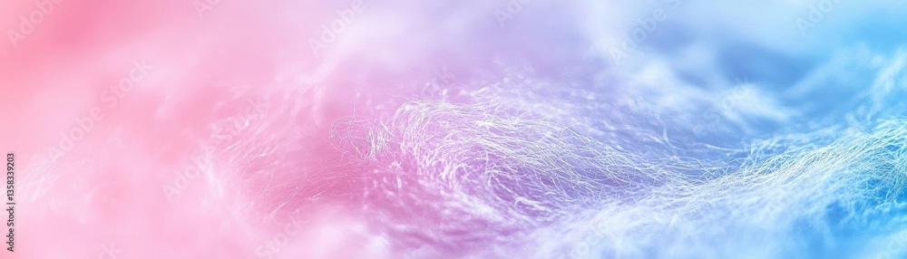 Fototapeta premium Abstract Pastel Pink and Blue Fiber Texture Background Image Soft Fluffy Threads Close Up