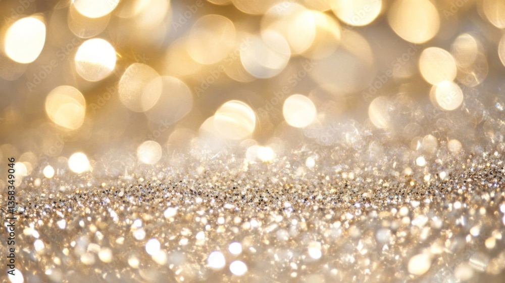 Golden Glitter Texture with Sparkling Lights Golden Glitter Texture with Sparkling Lights