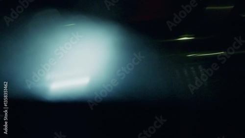 Rapid Whip Pan Creating Abstract Bokeh Of Urban Lights