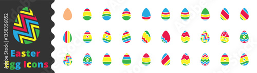 easter eggs icon, egg, decoration, celebration, chicken egg,Symbol Perfect Design Simple Set For Using In Web Site Logo App UI Infographics Report, Vector Illustration