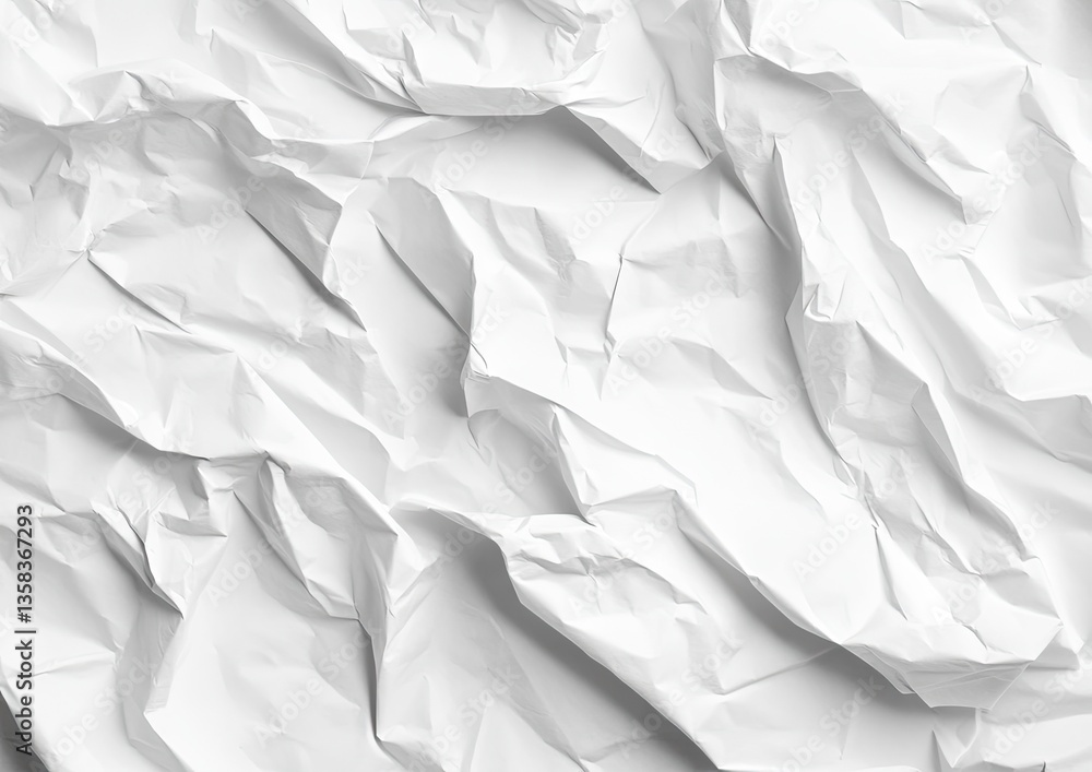 Crinkled white paper texture Crinkled white paper texture