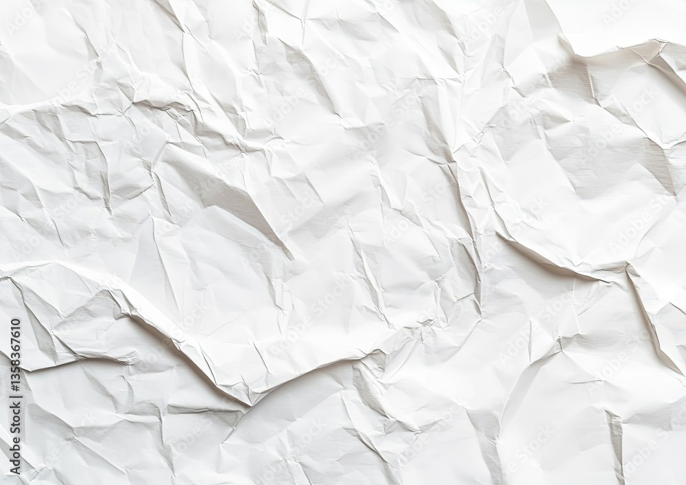 Obraz premium Crinkled white paper texture (1)